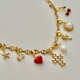 Faith, Love & Palm Trees Charm Necklace