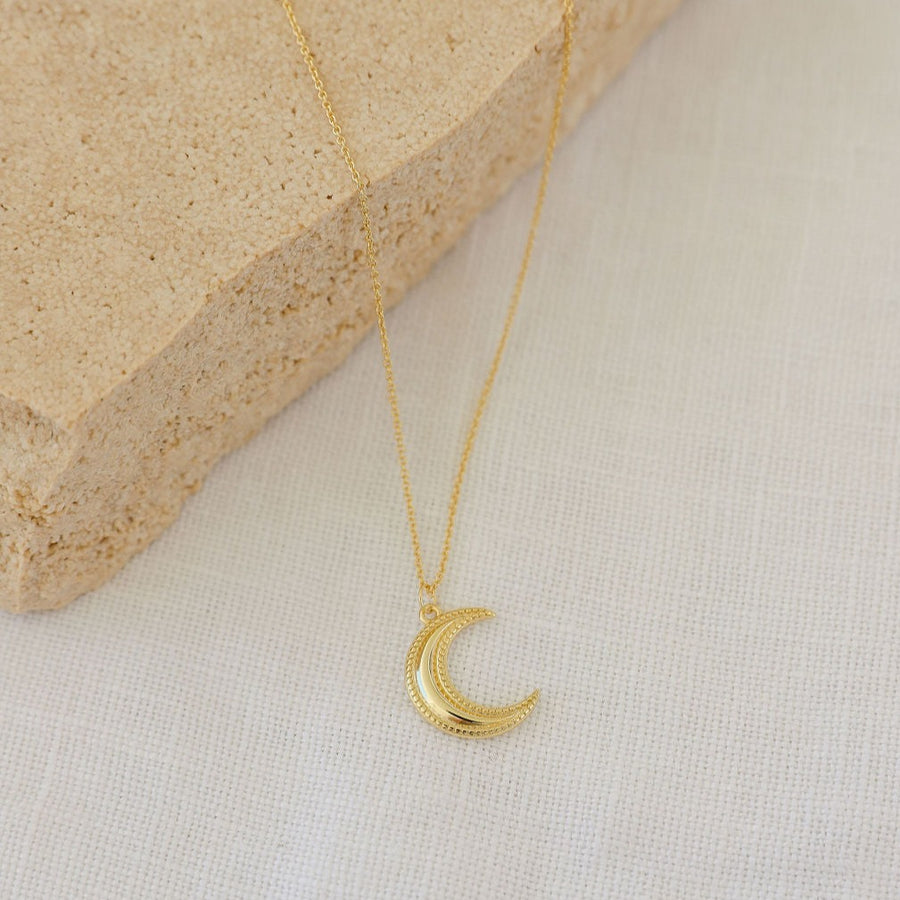 Crescent Moon Necklace - Stainless Steel